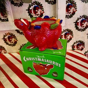 Christmasaurus Dinosaur Tiki Mug Miracle Holiday Pop Up Bar New In Box Christmas